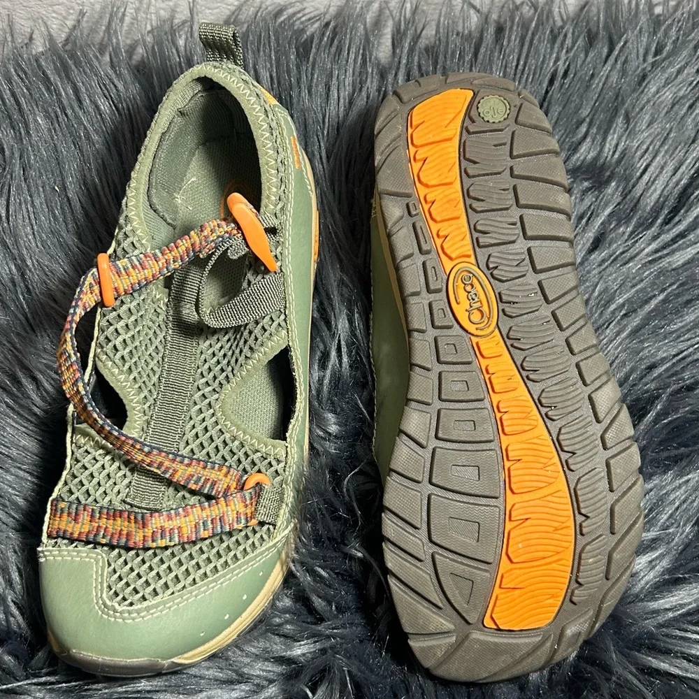 Chaco Odyssey Sport Sandal Kids Olive Green Adventure Sandal Size 3Y
